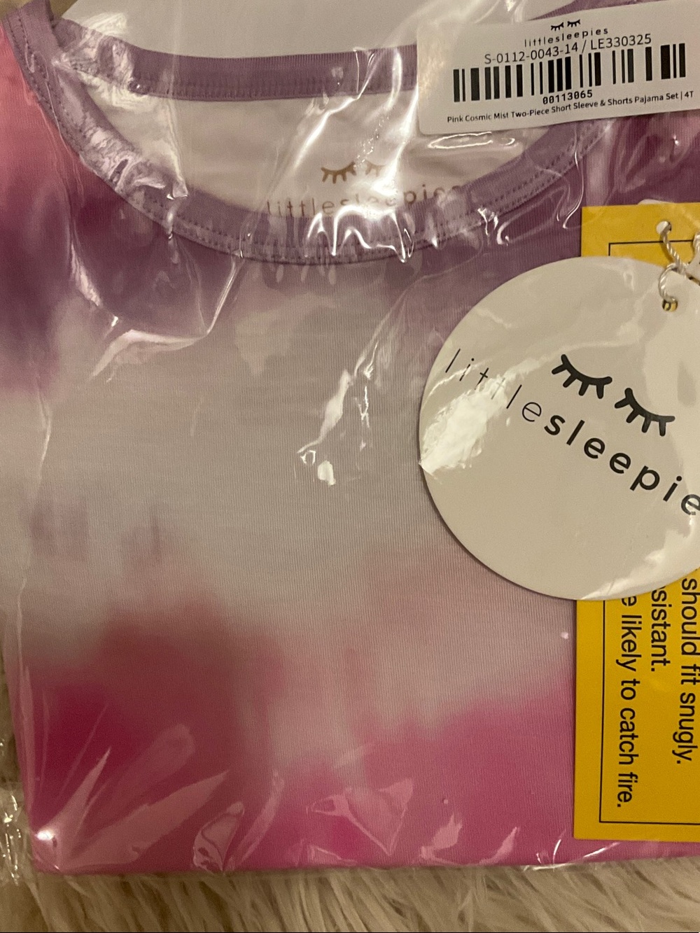 Little Sleepies Pink Cosmic Mist Shorts two Piece Set